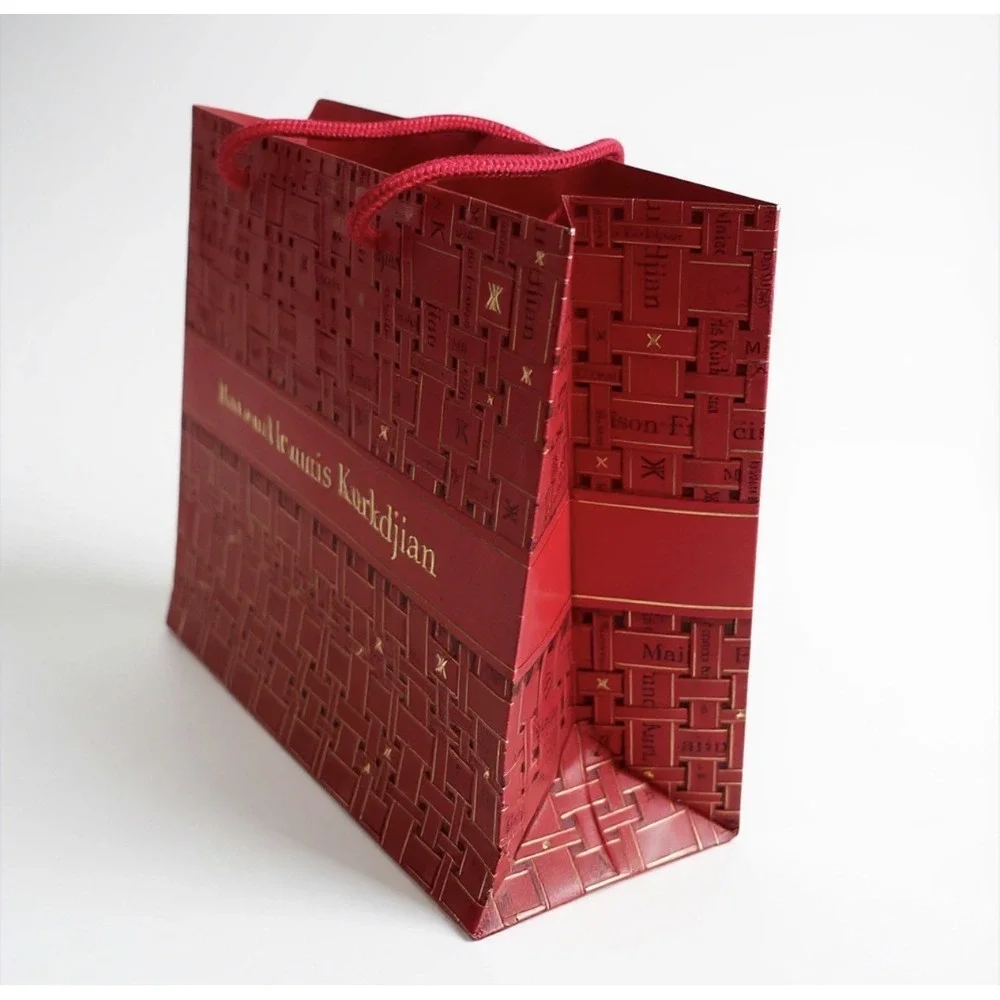 Maison Francis Kurkdjian Red Paper Shopping Gift Bag Medium Rope‎ Handles